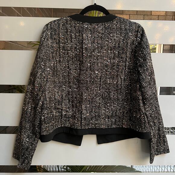 Max Mara Tweed Printed Blazer Jacket Size US 10 - Picture 3 of 7